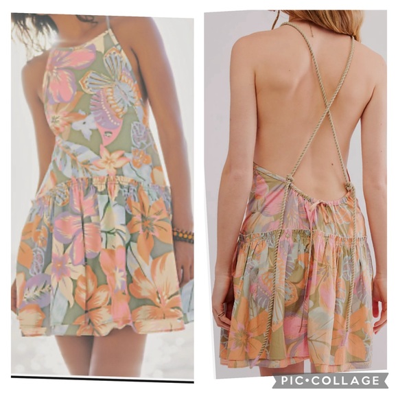Free People Deserted Island Mini Dress - Picture 1 of 10